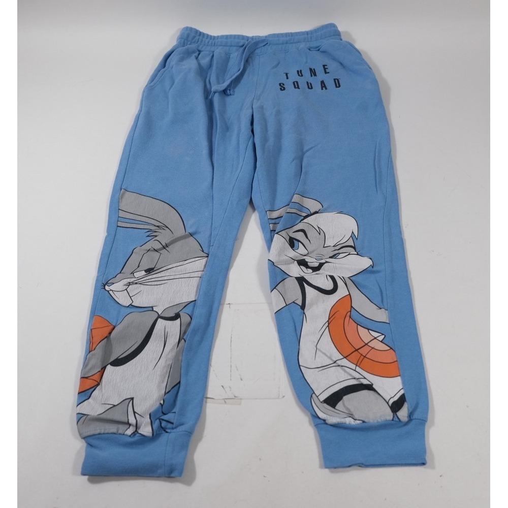 Space Jam Sweatpants Womens S Blue Tune Squad Bugs Lola Bunny Joggers Graphic
